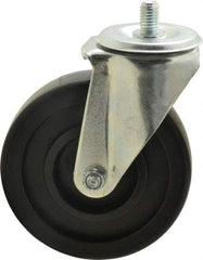 E.R. Wagner - 5" Diam x 1-3/8" Wide x 6-1/8" OAH Stem Mount Swivel Caster - Polyolefin, 300 Lb Capacity, Delrin Bearing, 1/2-13 x 3/4" Threaded Stem - Eagle Tool & Supply