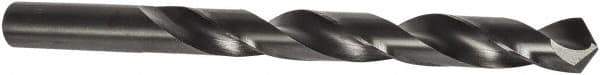 Precision Twist Drill - 17/64" 135° High Speed Steel Jobber Drill - Oxide Finish, Right Hand Cut, Spiral Flute, Straight Shank, 4-1/8" OAL, Split Point - Eagle Tool & Supply