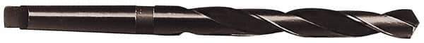 Interstate - 14.5mm, 2MT 118° Point High Speed Steel Taper Shank Drill Bit - Oxide Finish, 114mm Flute Length, 212mm OAL, Spiral Flute - Eagle Tool & Supply