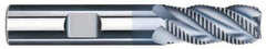 SGS - 1" Diam, Coarse Pitch, 1-3/4" LOC, 6 Flute Solid Carbide 0.06" Corner Radius Roughing End Mill - TiCN Finish, 4" OAL, 1" Shank Diam, Single End, Centercutting, 40° Helix - Eagle Tool & Supply