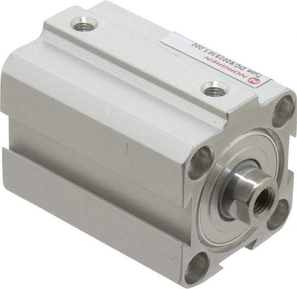Norgren - 1" Stroke x 1" Bore Double Acting Air Cylinder - 10-32 Port, 1/4-28 Rod Thread, 145 Max psi, 23 to 176°F - Eagle Tool & Supply