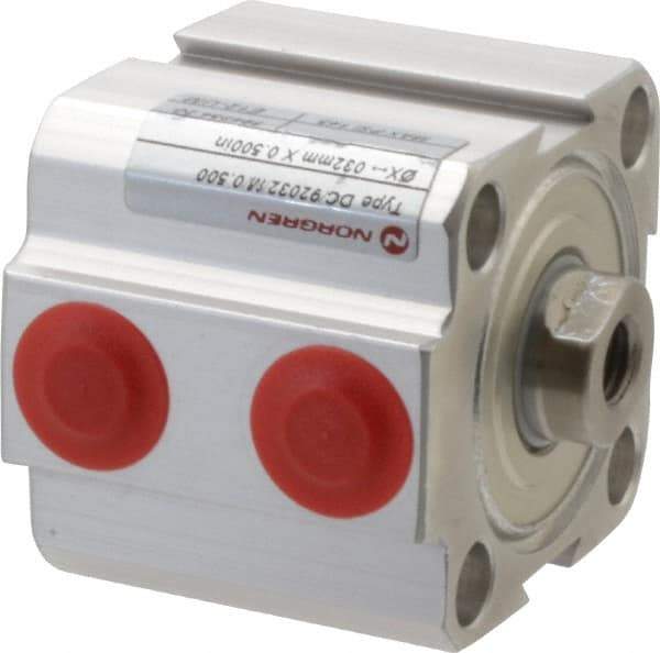 Norgren - 1/2" Stroke x 1-1/4" Bore Double Acting Air Cylinder - 1/8 Port, 5/16-24 Rod Thread, 145 Max psi, 23 to 176°F - Eagle Tool & Supply