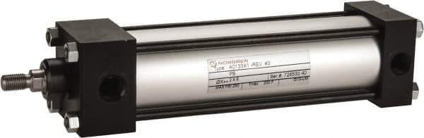 Norgren - 6" Stroke x 2" Bore Single Acting Air Cylinder - 3/8 Port, 7/16-20 Rod Thread, 250 Max psi, -20 to 200°F - Eagle Tool & Supply