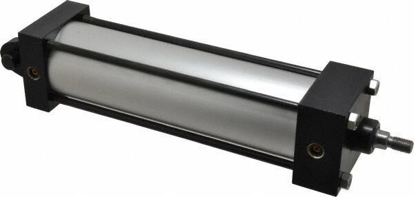 Norgren - 8" Stroke x 2-1/2" Bore Single Acting Air Cylinder - 3/8 Port, 7/16-20 Rod Thread, 250 Max psi, -20 to 200°F - Eagle Tool & Supply