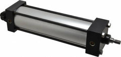 Norgren - 8" Stroke x 2-1/2" Bore Single Acting Air Cylinder - 3/8 Port, 7/16-20 Rod Thread, 250 Max psi, -20 to 200°F - Eagle Tool & Supply