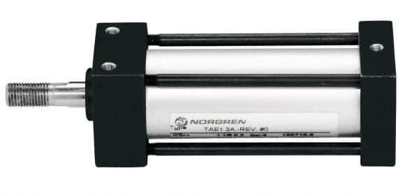 Norgren - 2" Stroke x 1-1/8" Bore Single Acting Air Cylinder - 1/8 Port, 5/16-18 Rod Thread, 150 Max psi, -20 to 200°F - Eagle Tool & Supply