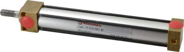 Norgren - 5" Stroke x 3/4" Bore Single Acting Air Cylinder - 1/8 Port, 5/16-18 Rod Thread, 150 Max psi, -20 to 200°F - Eagle Tool & Supply