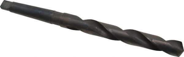 Interstate - 49/64", 2MT 118° Point High Speed Steel Taper Shank Drill Bit - Oxide Finish, 5-1/2" Flute Length, 9-3/8" OAL, Spiral Flute - Eagle Tool & Supply