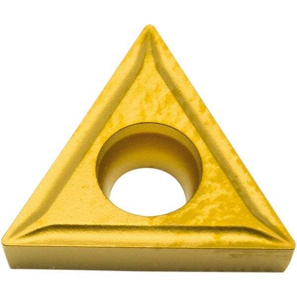 Parlec - TCMT113120 G Grade C2 Carbide Boring Insert - Uncoated, 60° Triangle, 7° Relief Angle, 1/4" Inscr Circle, 0.094" Thick, 0.031" Corner Radius - Eagle Tool & Supply