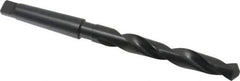 Interstate - 53/64", 3MT 118° Point High Speed Steel Taper Shank Drill Bit - Oxide Finish, 6-1/8" Flute Length, 10-3/4" OAL, Spiral Flute - Eagle Tool & Supply