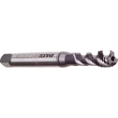Emuge - 3/8-24 UNF 3 Flute 2B Bottoming Spiral Flute Tap - Cobalt, TiCN Finish, 3.937" OAL, Right Hand Flute, Right Hand Thread, Series Enorm - Eagle Tool & Supply