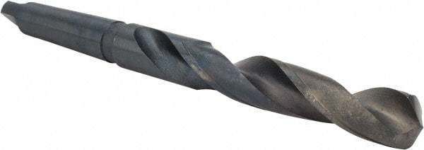 Interstate - 1-21/64", 4MT 118° Point High Speed Steel Taper Shank Drill Bit - Oxide Finish, 8-3/4" Flute Length, 14-3/8" OAL, Spiral Flute - Eagle Tool & Supply