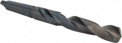 Interstate - 1-21/64", 4MT 118° Point High Speed Steel Taper Shank Drill Bit - Oxide Finish, 8-3/4" Flute Length, 14-3/8" OAL, Spiral Flute - Eagle Tool & Supply