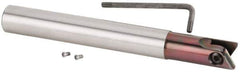 Kennametal - 3/4" Cutting Diam, 3/4" Shank Diam, 3/4" Max Depth of Cut, Straight Shank Indexable Copy End Mill - 1 Insert, KDMT 0750.. Insert, KDMT Toolholder - Eagle Tool & Supply