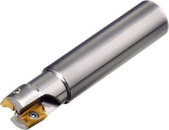 Sumitomo - 32mm Cut Diam, 32mm Shank Diam, 180mm OAL, Indexable Square Shoulder End Mill - AX.T 12350 Inserts, Cylindrical Shank, 90° Lead Angle, Through Coolant, Series WaveMill - Eagle Tool & Supply