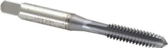 OSG - #3-48 UNC 2B 3 Flute TiCN Finish High Speed Steel Straight Flute Standard Hand Tap - Bottoming, Right Hand Thread, 1-13/16" OAL, 1/2" Thread Length, H2 Limit, Oversize - Eagle Tool & Supply