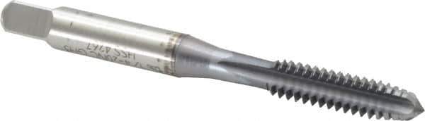OSG - 1-14 UNS 3B 4 Flute TiCN Finish High Speed Steel Straight Flute Standard Hand Tap - Plug, Right Hand Thread, 5-1/8" OAL, 2-1/2" Thread Length, H4 Limit, Oversize - Eagle Tool & Supply