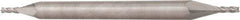 RobbJack - 9/64", 7/16" LOC, 3/16" Shank Diam, 2-1/2" OAL, 4 Flute, Solid Carbide Square End Mill - Double End, Uncoated, Spiral Flute, 30° Helix, Centercutting, Right Hand Cut, Right Hand Flute, Series T6-402 - Eagle Tool & Supply