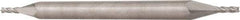 RobbJack - 11/64", 7/16" LOC, 3/16" Shank Diam, 2-1/2" OAL, 4 Flute, Solid Carbide Square End Mill - Double End, Uncoated, Spiral Flute, 30° Helix, Centercutting, Right Hand Cut, Right Hand Flute, Series T6-402 - Eagle Tool & Supply