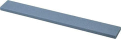 Norton - 80 Grit Aluminum Oxide Rectangular Polishing Stone - Medium Grade, 1" Wide x 8" Long x 1/4" Thick - Eagle Tool & Supply