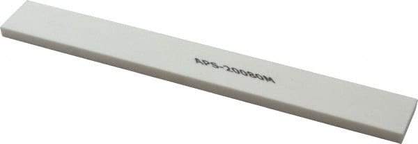 Norton - 180 Grit Aluminum Oxide Rectangular Polishing Stone - Very Fine Grade, 1" Wide x 8" Long x 1/4" Thick - Eagle Tool & Supply