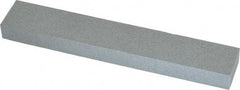 Made in USA - 220 Grit Aluminum Oxide Rectangular Polishing Stone - Very Fine Grade, 1" Wide x 6" Long x 1/2" Thick - Eagle Tool & Supply