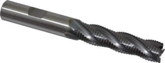 OSG - 1/2" Diam, Fine Pitch, 2" LOC, 4 Flute Cobalt Roughing Square End Mill - TiCN Finish, 4" OAL, 1/2" Shank Diam, Single End, 30° Helix - Eagle Tool & Supply