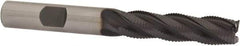 OSG - 3/8" Diam, Fine Pitch, 1-1/2" LOC, 4 Flute Cobalt Roughing Square End Mill - TiCN Finish, 3-1/4" OAL, 3/8" Shank Diam, Single End, 30° Helix - Eagle Tool & Supply
