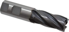 OSG - 1" Diam, Fine Pitch, 2" LOC, 5 Flute Cobalt Roughing Square End Mill - TiCN Finish, 4-1/2" OAL, 1" Shank Diam, Single End, 30° Helix - Eagle Tool & Supply
