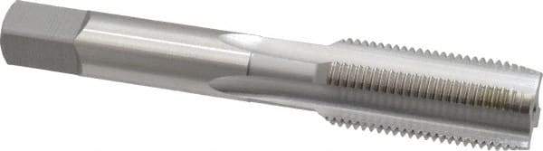 OSG - 5/8-18 UNF 3B 4 Flute Bright Finish High Speed Steel Straight Flute Standard Hand Tap - Plug, Left Hand Thread, 3-13/16" OAL, 1-13/16" Thread Length, H3 Limit, Oversize - Exact Industrial Supply