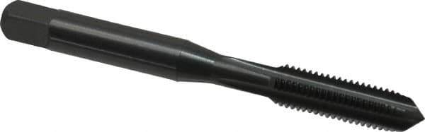 OSG - 5/8-18 UNF 4 Flute Oxide Finish High Speed Steel Straight Flute Standard Hand Tap - Plug, Right Hand Thread, 3-13/16" OAL, 1-13/16" Thread Length, H11 Limit, Oversize - Exact Industrial Supply