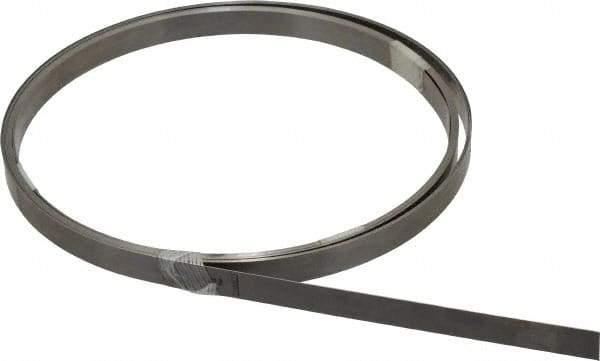 Starrett - 0.018 Inch Thick x 7.62 m Long x 1/2 Inch Wide, Feeler Stock Roll - Tempered Steel - Eagle Tool & Supply