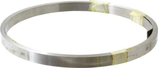 Starrett - 0.021 Inch Thick x 6.10 m Long x 1/2 Inch Wide, Feeler Stock Roll - Tempered Steel - Eagle Tool & Supply