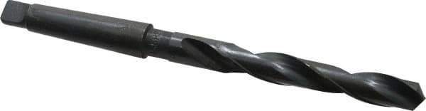 Interstate - 15.5mm, 2MT 118° Point High Speed Steel Taper Shank Drill Bit - Oxide Finish, 120mm Flute Length, 218mm OAL, Spiral Flute - Eagle Tool & Supply