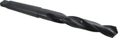 Interstate - 30mm, 3MT 118° Point High Speed Steel Taper Shank Drill Bit - Oxide Finish, 175mm Flute Length, 296mm OAL, Spiral Flute - Eagle Tool & Supply