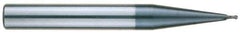 RobbJack - 2mm Diam, 2mm LOC, 2 Flute Solid Carbide Ball End Mill - AlTiN Finish, Single End, 63mm OAL, 6mm Shank Diam, Spiral Flute - Eagle Tool & Supply