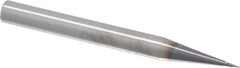 RobbJack - 0.5mm Diam, 0.5mm LOC, 2 Flute Solid Carbide Ball End Mill - AlTiN Finish, Single End, 63mm OAL, 6mm Shank Diam, Spiral Flute - Eagle Tool & Supply
