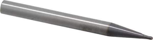 RobbJack - 1.5mm Diam, 1.5mm LOC, 2 Flute Solid Carbide Ball End Mill - AlTiN Finish, Single End, 63mm OAL, 6mm Shank Diam, Spiral Flute - Eagle Tool & Supply