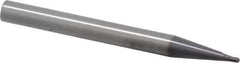 RobbJack - 1.5mm Diam, 1.5mm LOC, 2 Flute Solid Carbide Ball End Mill - AlTiN Finish, Single End, 63mm OAL, 6mm Shank Diam, Spiral Flute - Eagle Tool & Supply