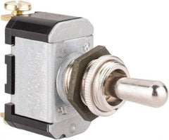 Eaton Cutler-Hammer - SPST Heavy Duty On-Off-On Toggle Switch - Screw Terminal, Bat Handle Actuator, 1/2 hp at 50 VAC hp, 125/250 VAC & 28 VDC - Eagle Tool & Supply