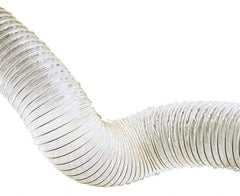 Hi-Tech Duravent - 4" ID, 23 Hg Vac Rating, 19 psi, Polyurethane Vacuum & Duct Hose - 25' Long, Clear, 4-1/2" Bend Radius, -60 to 180°F - Eagle Tool & Supply