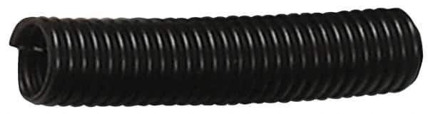 Made in USA - 1/4" Trade Size, 100' Long, Flexible Split Loom Conduit - Polyethylene, 7.15mm ID, Black - Eagle Tool & Supply