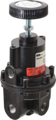 Parker - 1/4 NPT Port, 80 CFM, Aluminum Diaphragm Operated Regulator - 0 to 60 psi Range, 250 Max psi Supply Pressure, 1/4" Gauge Port Thread, 2.06" Wide x 4.35" High - Eagle Tool & Supply