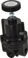 Parker - 3/8 NPT Port, 80 CFM, Aluminum Diaphragm Operated Regulator - 2 to 150 psi Range, 250 Max psi Supply Pressure, 1/4" Gauge Port Thread, 2.06" Wide x 4.35" High - Eagle Tool & Supply