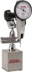 SPI - 0.0005" Graduation, 0-15-0 Dial Reading, Indicator & Base Kit - 2.36" Base Length x 1.9" Base Width x 2" Base Height, 1-1/4" Dial Diam - Eagle Tool & Supply