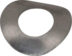 Made in USA - #4 Screw, 0.118" ID x 0.245" OD, Grade 300 Stainless Steel Single Wave Washer - 0.008" Thick, 0.056" Overall Height, 0.007" Deflection, 3.32 Lb at Deflection - Eagle Tool & Supply