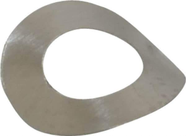 Made in USA - #5 Screw, 0.13" ID x 0.25" OD, Grade 300 Stainless Steel Single Wave Washer - 0.004" Thick, 0.055" Overall Height, 0.014" Deflection, 0.77 Lb at Deflection - Eagle Tool & Supply