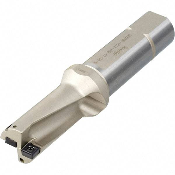 Iscar - 1.16" Max Drill Depth, 2xD, 37/64" Diam, Indexable Insert Drill - 2 Inserts, 3/4" Shank Diam, Straight Shank - Eagle Tool & Supply
