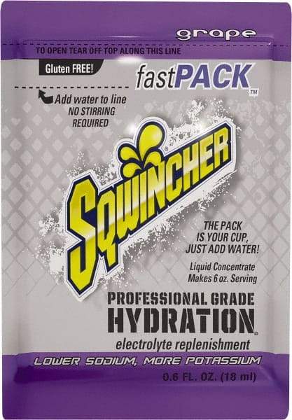 Sqwincher - 0.6 oz Pack Grape Activity Drink - Liquid Concentrate, Yields 6 oz - Eagle Tool & Supply