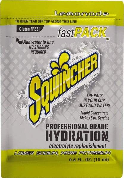 Sqwincher - 0.6 oz Pack Lemonade Activity Drink - Liquid Concentrate, Yields 6 oz - Eagle Tool & Supply